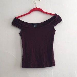 Off the shoulder crop top